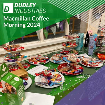 macmillan coffee morning at dudley industries